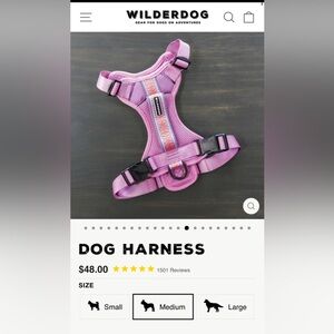Wilderdog Liliac Dog Harness Medium